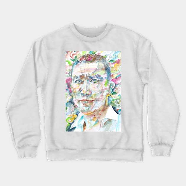 YUKIO MISHIMA - watercolor portrait Crewneck Sweatshirt by lautir